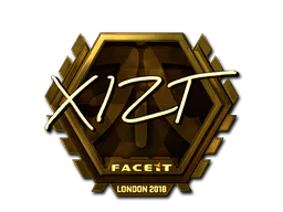 Sticker Xizt (Gold) | London 2018 - Preço e onde comprar no CS2