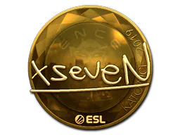 Sticker xseveN (Gold) | Katowice 2019 - Preço e onde comprar no CS2