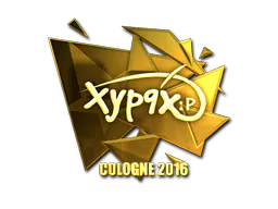 Sticker Xyp9x (Gold) | Cologne 2016 - Preço e onde comprar no CS2