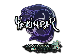 Sticker YEKINDAR (Glitter) | Antwerp 2022 - Preço e onde comprar no CS2