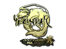 Sticker YEKINDAR (Gold) | Antwerp 2022 - Preço e onde comprar no CS2