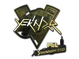 Sticker YEKINDAR (Gold) | Stockholm 2021 - Preço e onde comprar no CS2