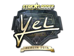 Sticker yel (Gold) | Berlin 2019 - Preço e onde comprar no CS2