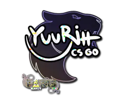 Sticker yuurih (Glitter) | Paris 2023 - Preço e onde comprar no CS2