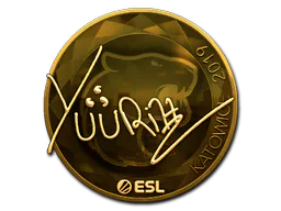 Sticker yuurih (Gold) | Katowice 2019 - Preço e onde comprar no CS2
