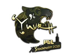 Sticker yuurih (Gold) | Stockholm 2021 - Preço e onde comprar no CS2