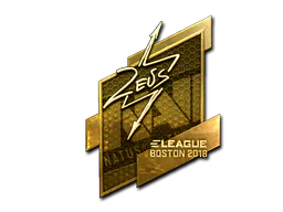 Sticker Zeus (Gold) | Boston 2018 - Preço e onde comprar no CS2