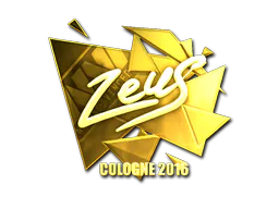 Sticker Zeus (Gold) | Cologne 2016 - Preço e onde comprar no CS2