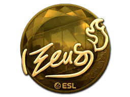 Sticker Zeus (Gold) | Katowice 2019 - Preço e onde comprar no CS2