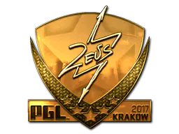 Sticker Zeus (Gold) | Krakow 2017 - Preço e onde comprar no CS2