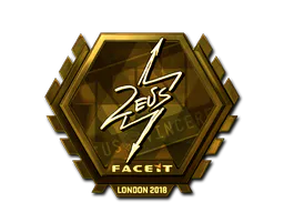 Sticker Zeus (Gold) | London 2018 - Preço e onde comprar no CS2