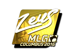 Sticker Zeus (Gold) | MLG Columbus 2016 - Preço e onde comprar no CS2