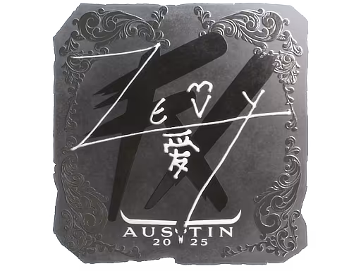 Sticker zevy (Foil) | Austin 2025 - Preço e onde comprar no CS2