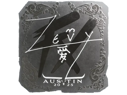 Sticker zevy (Foil) | Austin 2025 - Preço e onde comprar no CS2