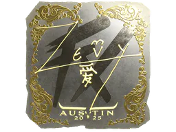 Sticker zevy (Gold) | Austin 2025 - Preço e onde comprar no CS2
