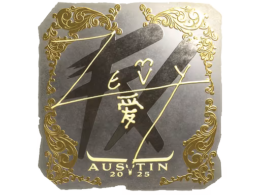 Sticker zevy (Gold) | Austin 2025 - Preço e onde comprar no CS2