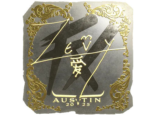Sticker zevy (Gold) | Austin 2025 - Preço e onde comprar no CS2