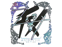 Sticker zevy (Holo) | Austin 2025 - Preço e onde comprar no CS2