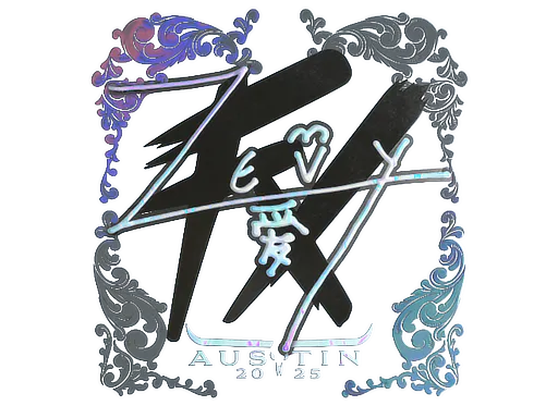 Sticker zevy (Holo) | Austin 2025 - Preço e onde comprar no CS2
