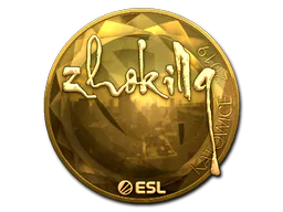 Sticker zhokiNg (Gold) | Katowice 2019 - Preço e onde comprar no CS2