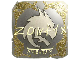 Sticker zont1x (Gold) | Austin 2025 - Preço e onde comprar no CS2