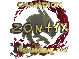 Sticker zont1x (Gold, Champion) | Shanghai 2024 - Preço e onde comprar no CS2
