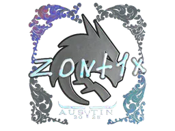Sticker zont1x (Holo) | Austin 2025 - Preço e onde comprar no CS2
