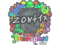 Sticker zont1x (Holo) | Budapest 2025 - Preço e onde comprar no CS2