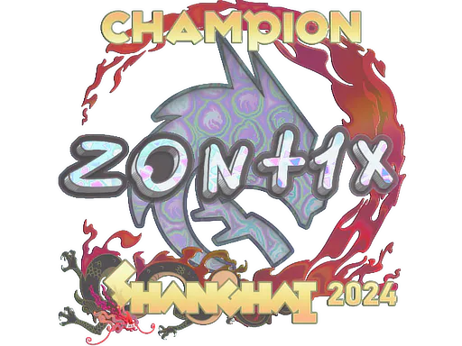 Sticker zont1x (Holo, Champion) | Shanghai 2024 - Preço e onde comprar no CS2