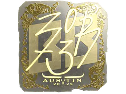 Sticker zorte (Gold) | Austin 2025 - Preço e onde comprar no CS2