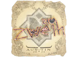 Sticker zweih | Austin 2025 - Preço e onde comprar no CS2