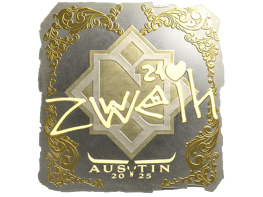 Sticker zweih (Gold) | Austin 2025 - Preço e onde comprar no CS2