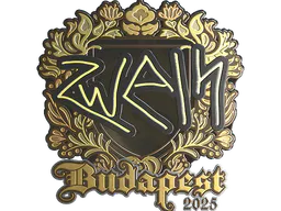 Sticker zweih (Gold) | Budapest 2025 - Preço e onde comprar no CS2