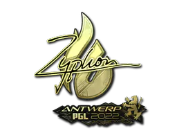 Sticker Zyphon (Gold) | Antwerp 2022 - Preço e onde comprar no CS2