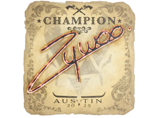Sticker ZywOo (Champion) | Austin 2025 - Preço e onde comprar no CS2