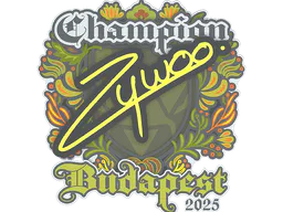 Sticker ZywOo (Champion) | Budapest 2025 - Preço e onde comprar no CS2