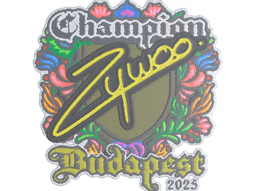 Sticker ZywOo (Embroidered, Champion) | Budapest 2025 - Preço e onde comprar no CS2