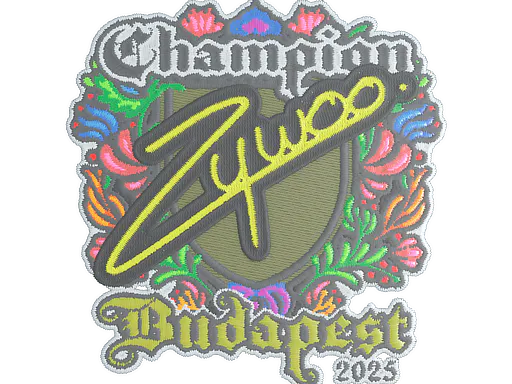 Sticker ZywOo (Embroidered, Champion) | Budapest 2025 - Preço e onde comprar no CS2