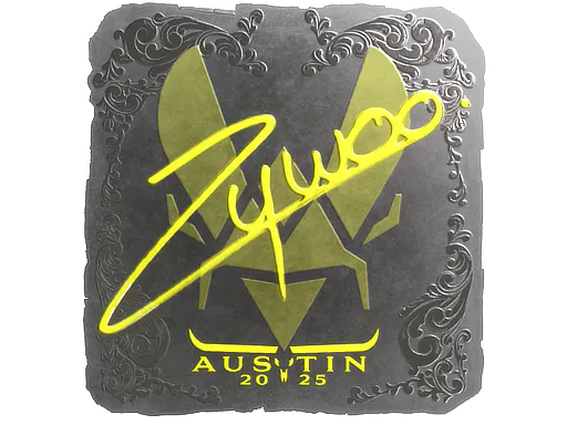 Sticker ZywOo (Foil) | Austin 2025 - Preço e onde comprar no CS2