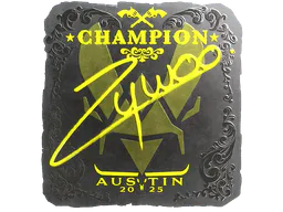 Sticker ZywOo (Foil, Champion) | Austin 2025 - Preço e onde comprar no CS2