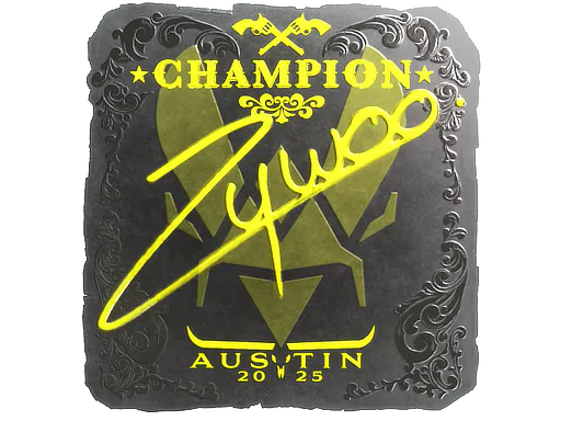 Sticker ZywOo (Foil, Champion) | Austin 2025 - Preço e onde comprar no CS2