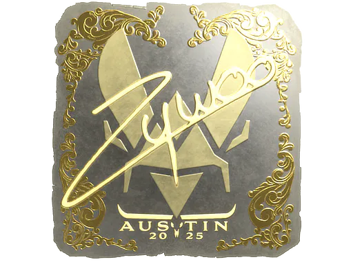 Sticker ZywOo (Gold) | Austin 2025 - Preço e onde comprar no CS2
