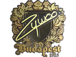 Sticker ZywOo (Gold) | Budapest 2025 - Preço e onde comprar no CS2