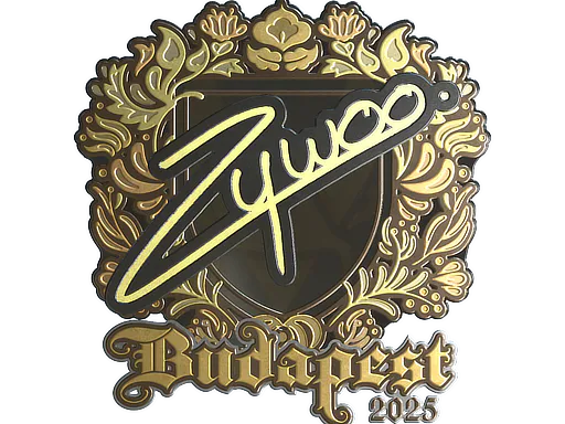 Sticker ZywOo (Gold) | Budapest 2025 - Preço e onde comprar no CS2
