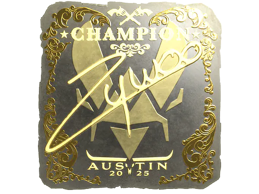 Sticker ZywOo (Gold, Champion) | Austin 2025 - Preço e onde comprar no CS2
