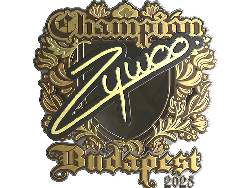 Sticker ZywOo (Gold, Champion) | Budapest 2025 - Preço e onde comprar no CS2