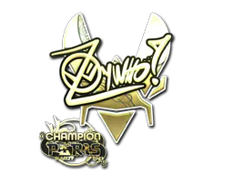 Sticker ZywOo (Gold, Champion) | Paris 2023 - Preço e onde comprar no CS2
