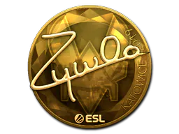 Sticker ZywOo (Gold) | Katowice 2019 - Preço e onde comprar no CS2