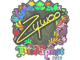 Sticker ZywOo (Holo) | Budapest 2025 - Preço e onde comprar no CS2
