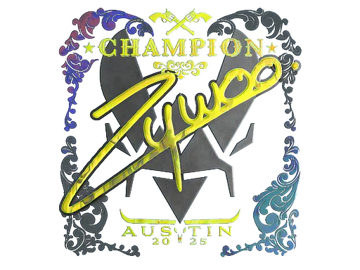 Sticker ZywOo (Holo, Champion) | Austin 2025 - Preço e onde comprar no CS2